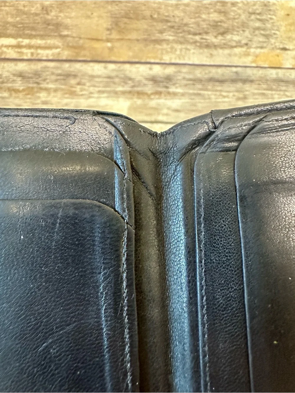 Mont Blanc mini card holder wallet black leather